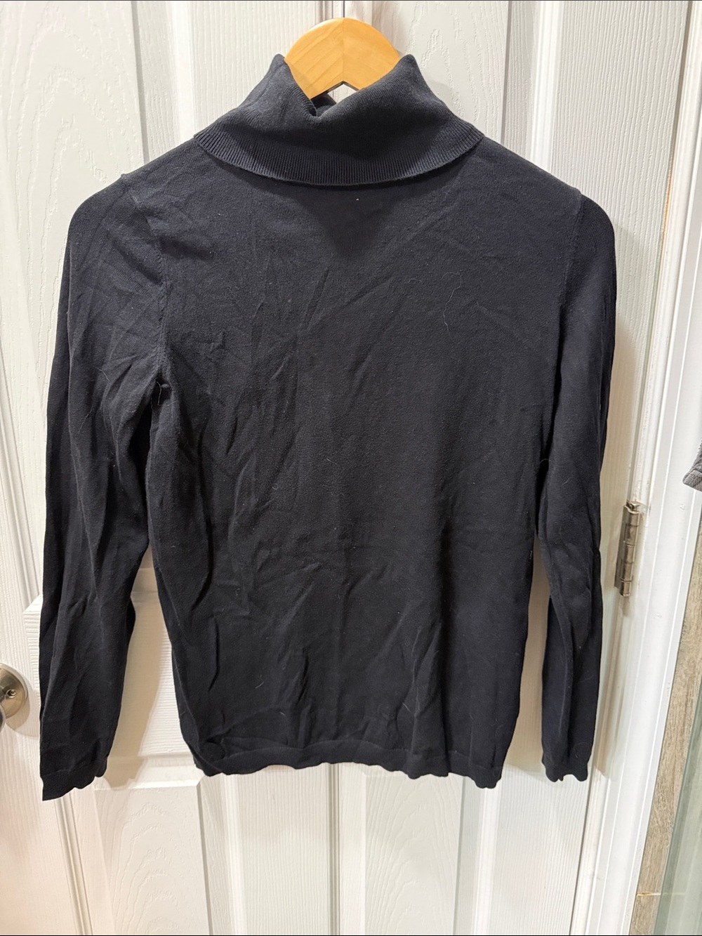 Talbots Black Turtleneck Long-Sleeve Knit Top